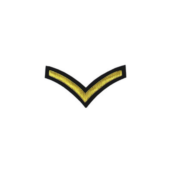1 Stripe Chevron Badge Gold Bullion On Blue