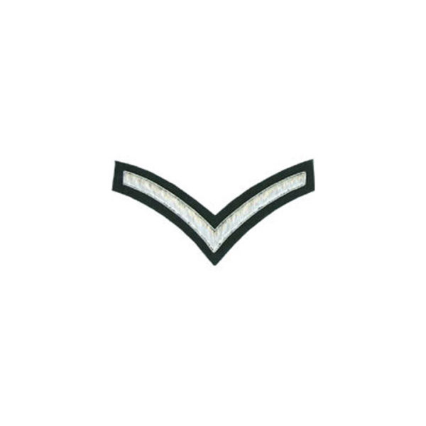 1 Stripe Chevron Badge Silver Bullion On Green