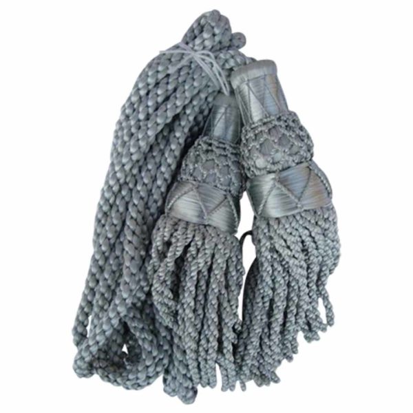 Bagpipe Cords Silk Silver