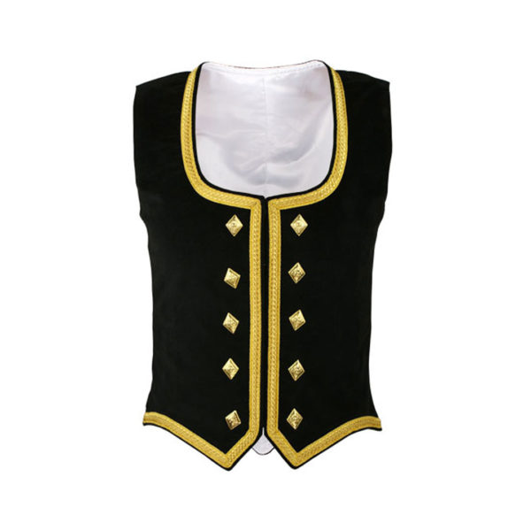 Black Velvet Highland Dance Vest