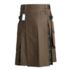 Hybrid Kilt Brown With Tartan