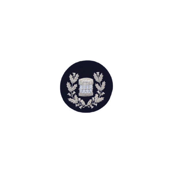 Drum Major Badge Silver Bullion On Black