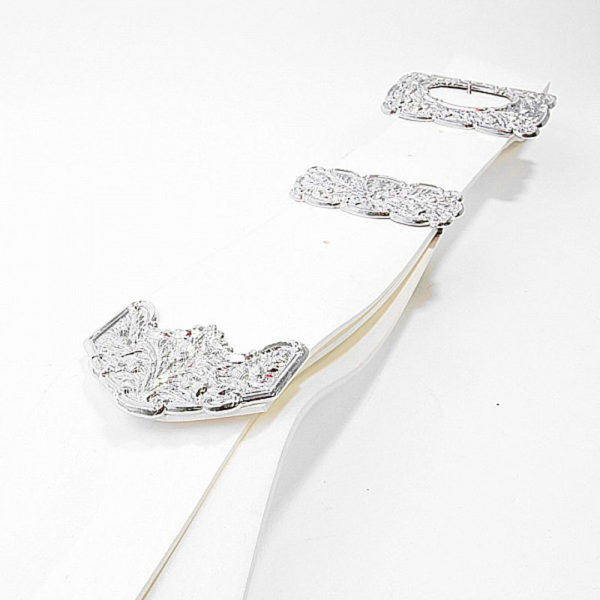 Drummer Cross Belt White In PVC