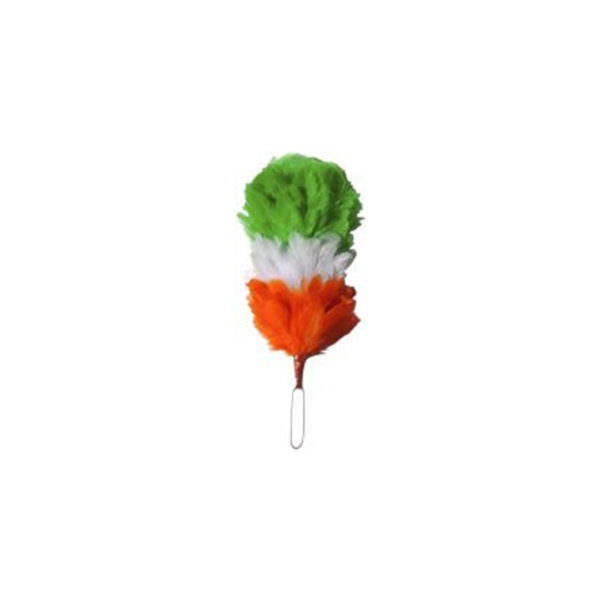 Green / White / Orange 5 Inch Feather Hackle