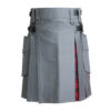 Hybrid Kilt Grey With Tartan