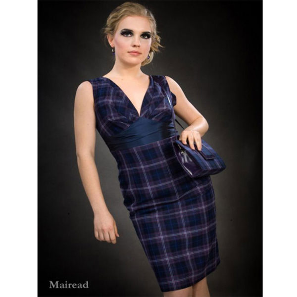 Mairead, an elegant short tartan dress