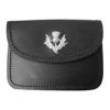 Men's Scottish Black Leather Kilt Belt Pouch