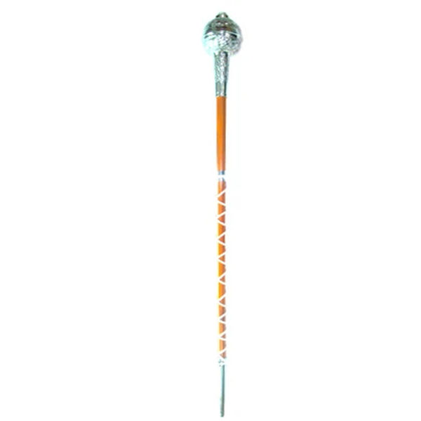 Mini Mace Stave Embossed Ball Head With White Silk Cord