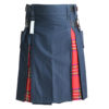 Hybrid Kilt Navy Blue With Tartan