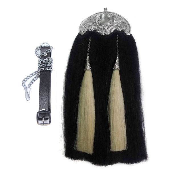 Original Long Horse Hair Sporran Black