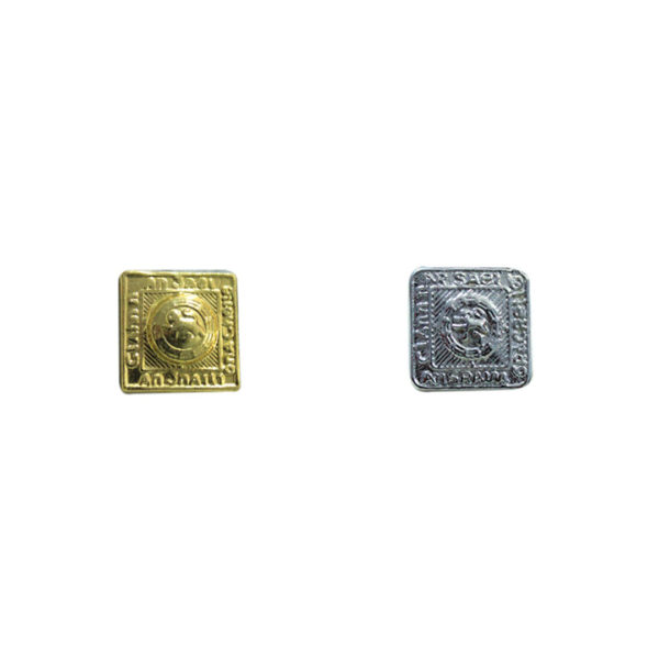 Lion Rampant Square Buttons - 12 PCS