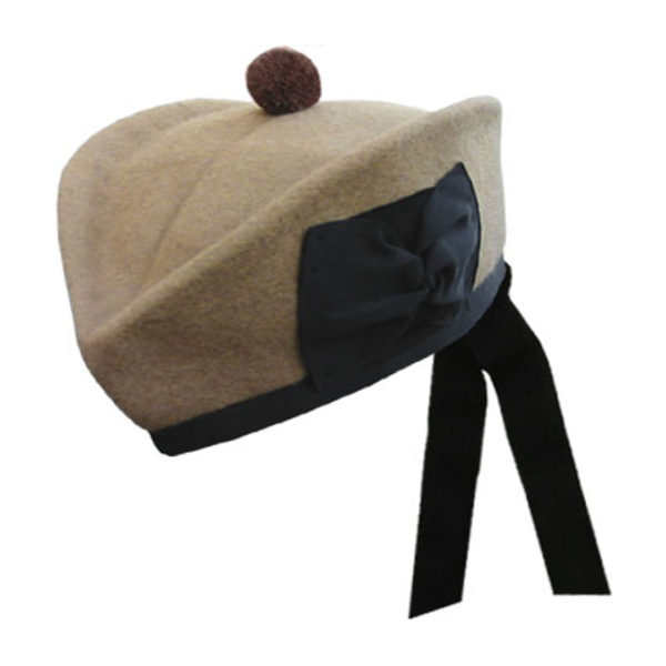 Tan Glengarry Hat With Light Brown Toorie