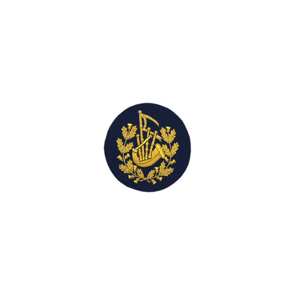 Pipe Major Badge Gold Bullion On Blue
