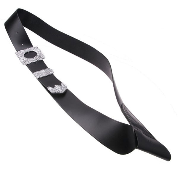 Piper Cross Belt Black In Leather