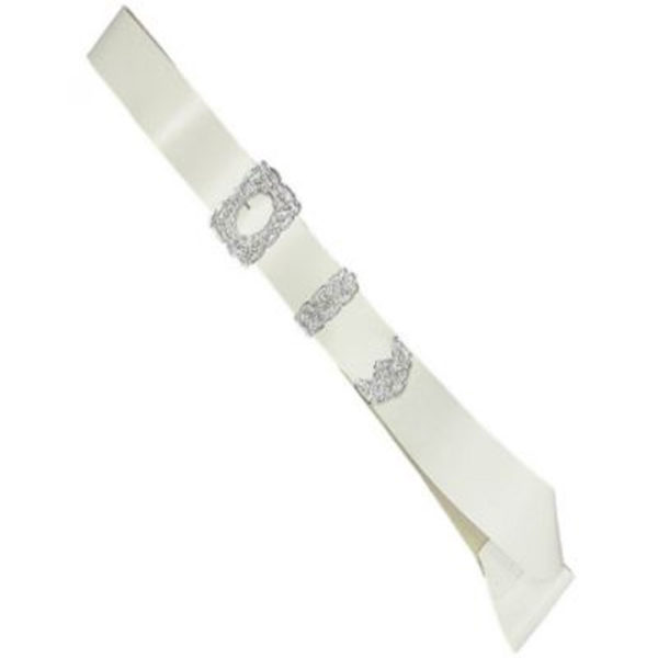 Piper Cross Belt White In Leather