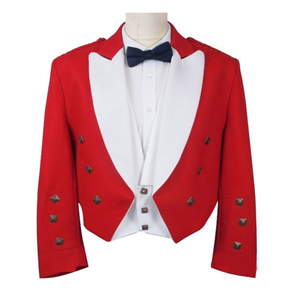 Red Prince Charlie Jacket & White Vest