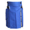 Hybrid Kilt Royal Blue With Tartan