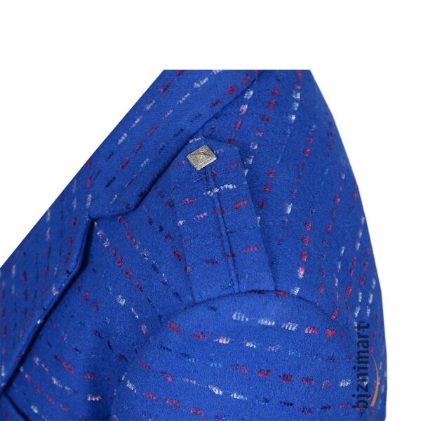 Pure Wool Blue Argyll Jacket With Waistcoat/Vest