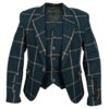 Green Pure Wool Argyll Jacket With Waistcoat/Vest