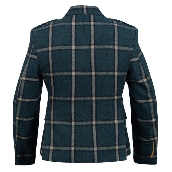 Green Pure Wool Argyll Jacket With Waistcoat/Vest