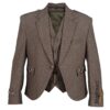 Brown Tweed Wool Argyll Jacket With Waistcoat/Vest