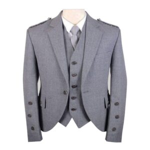 Light Grey Tweed Argyll Jacket And Vest