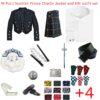 18 PCS - Scottish Prince Charlie Jacket, Vest & Kilt outfit set